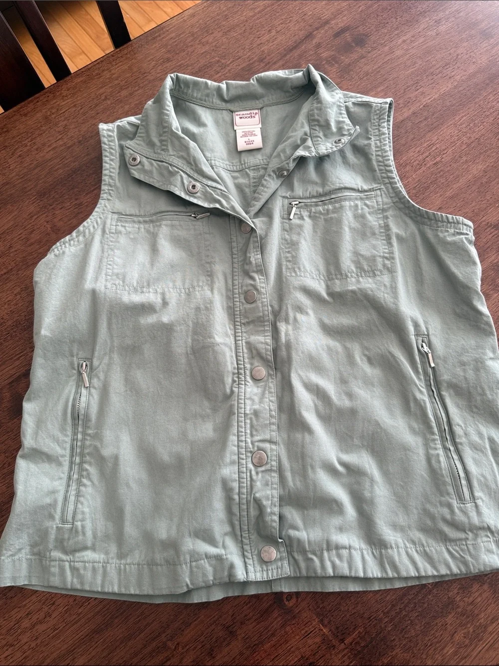 Scandia Woods cotton snap button utility vest